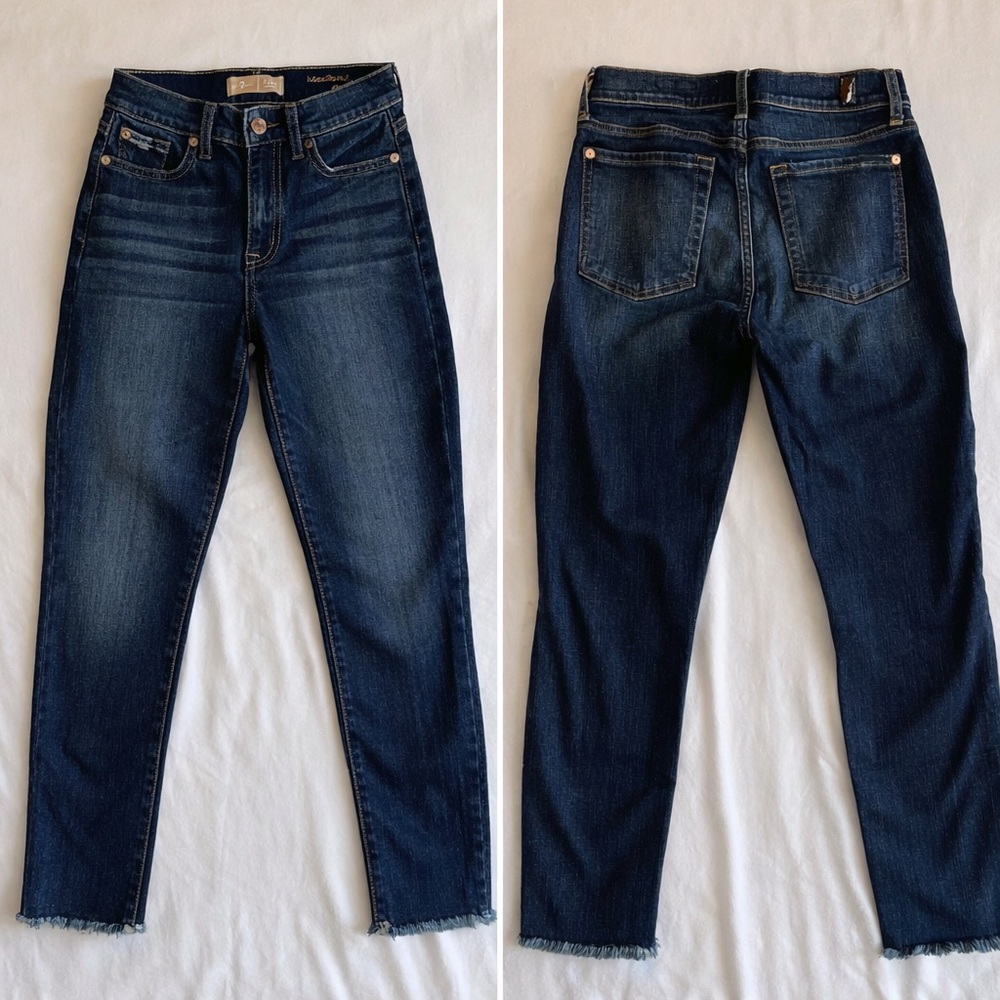 7 For All Mankind Women's Skinny Jeans - Dark Blue Wash - 27